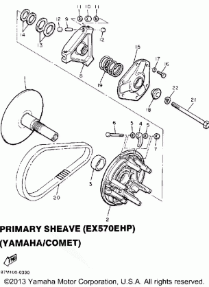 PRIMARY SHEAVE (EX570EHP) (YAMAHA - COMET)