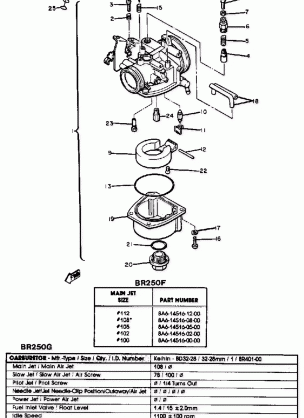 CARBURETOR BR250F - G