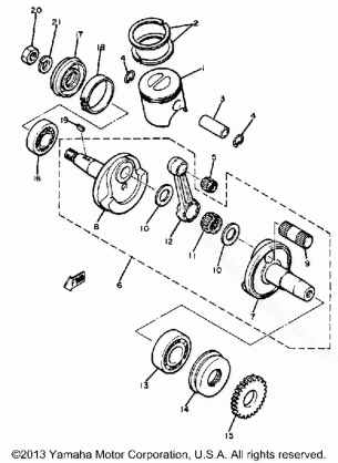 CRANKSHAFT - PISTON BR250F - G