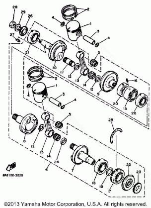 CRANKSHAFT-PISTON SR540F