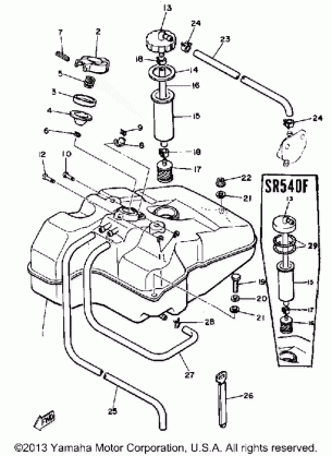 FUEL TANK SR540D-E-F