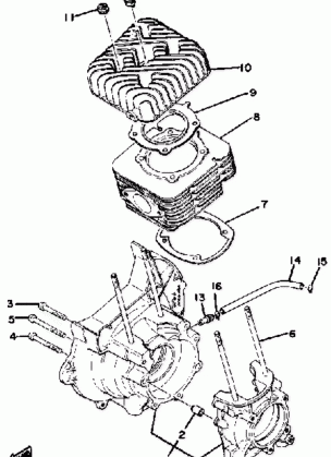 CRANKCASE - CYLINDER ET250C