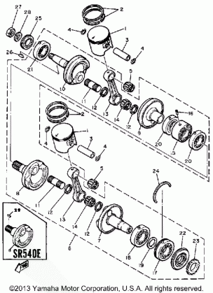 CRANKSHAFT - PISTON SR540D-E