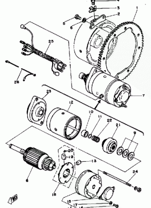 STARTING MOTOR EC540C