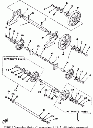 REAR AXLE - WHEEL ET250C