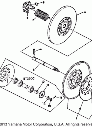 SECONDARY SHEAVE ET250C\D\E