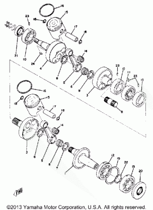 CRANK - PISTON GPX338F - GPX433F