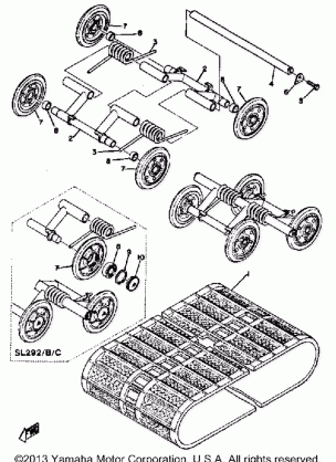 TRACK SUSPENSION WHEEL SL292 - B - C