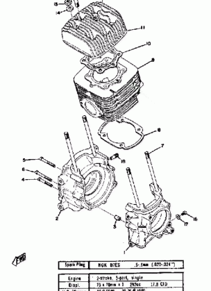 CRANKCASE - CYLINDER - CYLINDER HEAD SL292C