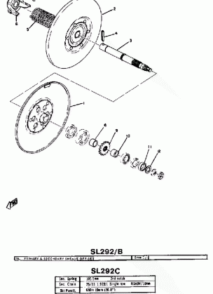 SECONDARY SHEAVE SL292 - B - C