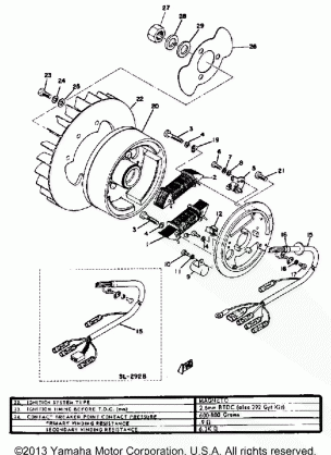 FLYWHEEL MAGNETO SL292 - B