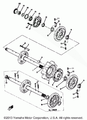 FRONT AXLE SL292 - B