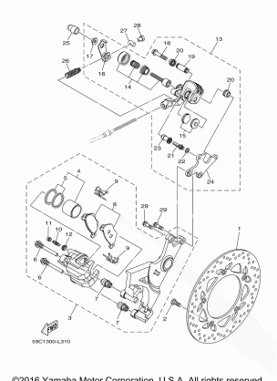 REAR BRAKE CALIPER