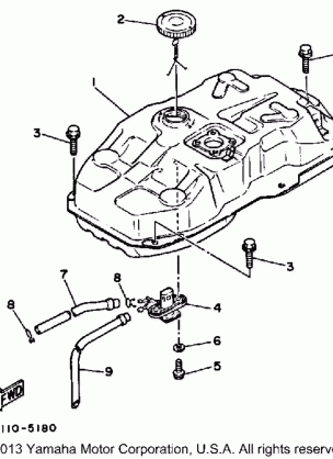 FUEL TANK NON CALIFORNIA MODEL