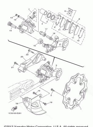 REAR BRAKE CALIPER