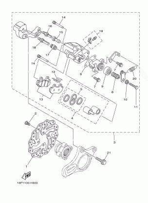 REAR BRAKE CALIPER