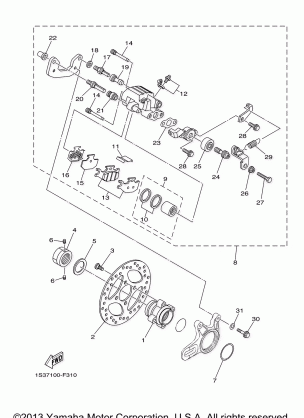 REAR BRAKE CALIPER