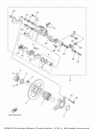 REAR BRAKE CALIPER