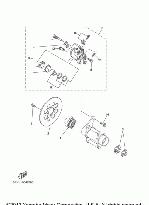 REAR BRAKE CALIPER