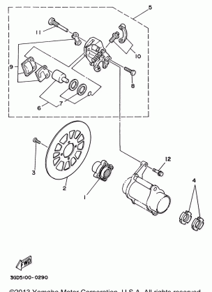 REAR BRAKE CALIPER