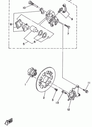 REAR BRAKE CALIPER