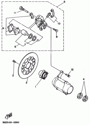 REAR BRAKE CALIPER