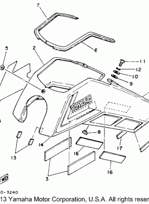 REAR FENDER (YTM225DXK)