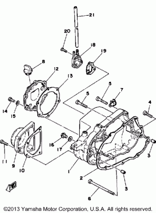 CRANKCASE COVER YT125G - H - J