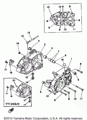 CRANKCASE YT125G - H - J