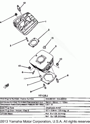 CYLINDER YT125G - H - J