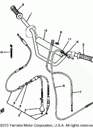 HANDLEBAR - CABLE YT125J