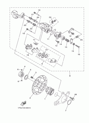 REAR BRAKE CALIPER