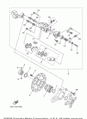 REAR BRAKE CALIPER