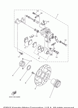 REAR BRAKE CALIPER