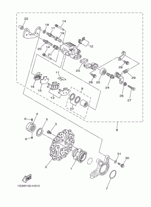 REAR BRAKE CALIPER