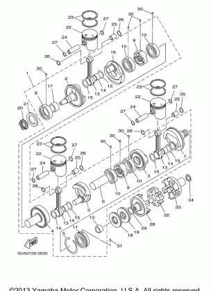 CRANKSHAFT. PISTON