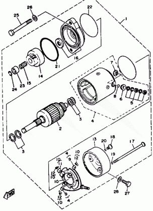 STARTING MOTOR WR500H