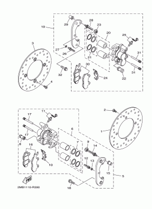 REAR BRAKE CALIPER