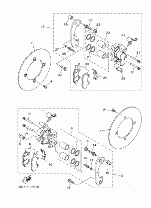 REAR BRAKE CALIPER