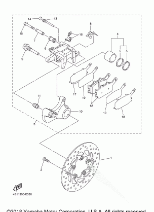 REAR BRAKE CALIPER